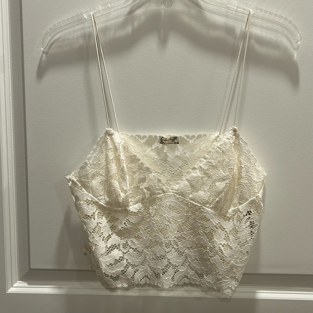 Free People off white bralette.